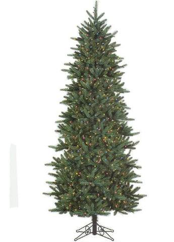 7.5' Slim Fresh Cut Carolina Frasier Artificial Christmas Tree Multi Pre-Lit