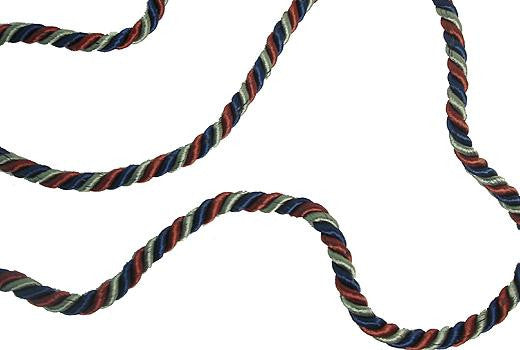 34' Navy, Orange, & Green Decorative Crafting Rope Garland