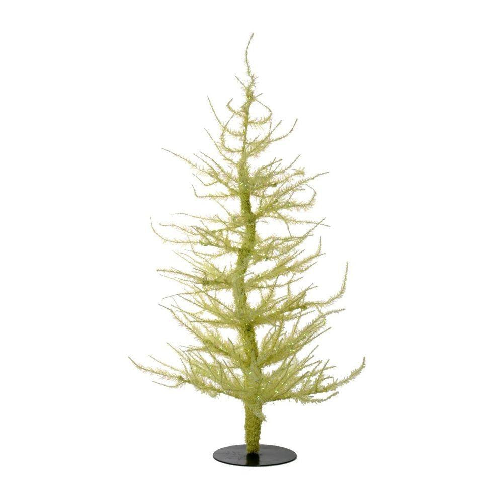 Whimsical Yellow Laser Artificial Christmas Tree 30"