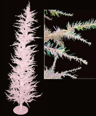 Whimsical Pink Laser Artificial Christmas Tree 5'