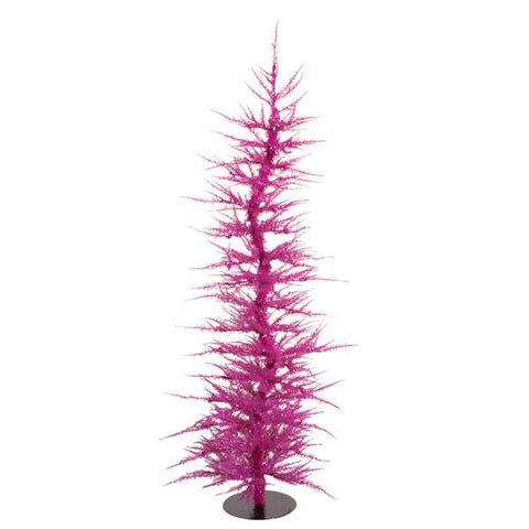 Whimsical Fuschia Laser Artificial Christmas Tree 5'