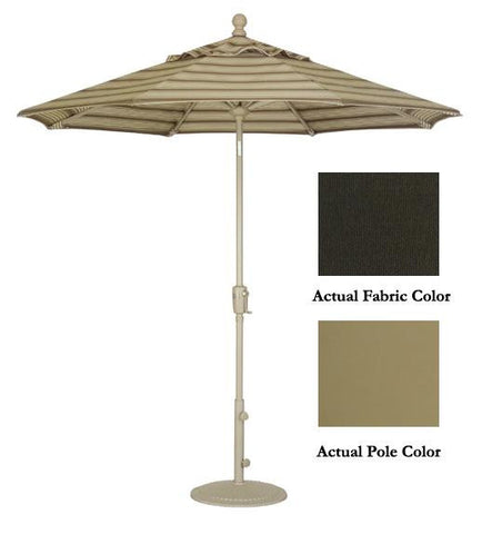 9' Crank Tilt Patio Market Umbrella - Champagne: Walnut