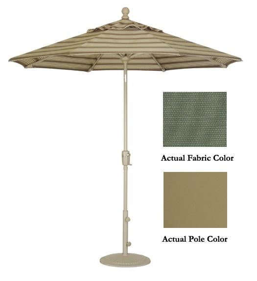 9' Crank Tilt Patio Market Umbrella - Champagne: Stone Green