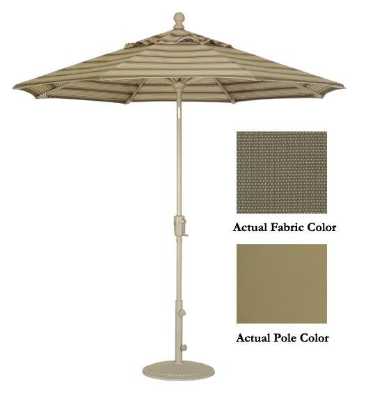 9' Crank Tilt Patio Market Umbrella - Champagne: Taupe