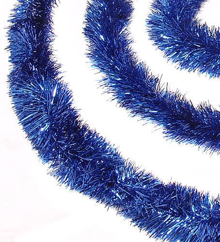 12' Soft and Sassy Blue Christmas Tinsel Garland - Unlit