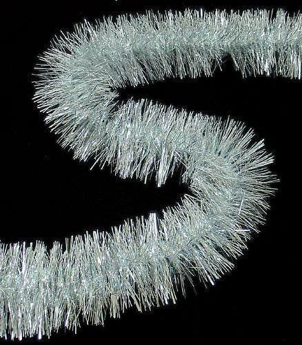 12' Soft and Silky Silver Iridescent Christmas Tinsel Garland - Unlit