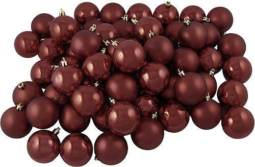 Club Pack of 60 Cranberry Red Shatterproof Christmas Ball Ornaments 2.5"