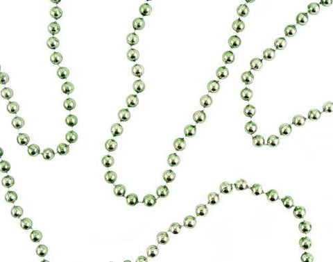 Club Pack of 12 Shiny Sage Green Beaded Artificial Christmas Garlands 108' x 8mm