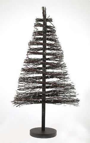 3' Pre-Lit Natural Color Country Twig Artificial Christmas Tree - Clear Lights