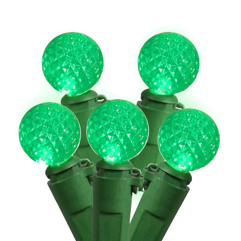 Set of 50 Seafoam Green LED G12 Berry Fashion Glow Christmas Lights - Green Wire