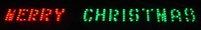 80" x 6" Merry Christmas LED Lighted Holiday Banner - Red & Green Chasing Lights