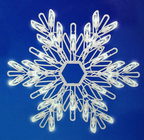 15" Cool White LED Lighted Snowflake Christmas Window Silhouette Decoration