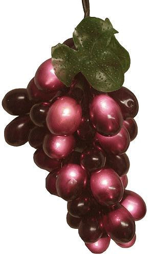 Wine Lovers Purplish Burgundy Grape Christmas Light Set - 5 Clusters 100 Lights